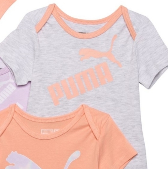 Puma Cotton Jersey Bodysuits 5-pk Short Sleeve - Picture 4 of 7